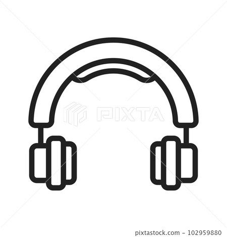 Headphones icon vector image. 102959880