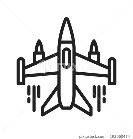 Fighter Jet icon vector image. Fighter Jet icon vector image. 102960474