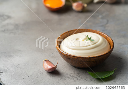Homemade mayonnaise sauce 102962363