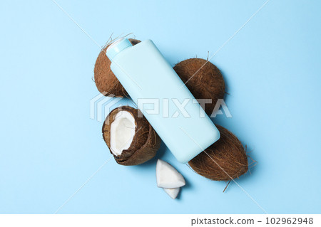 Concept of body and skin care accessories - coconut cosmetic 102962948