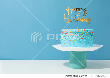 Concept of Happy Birthday, holiday Birthday cake 102963025