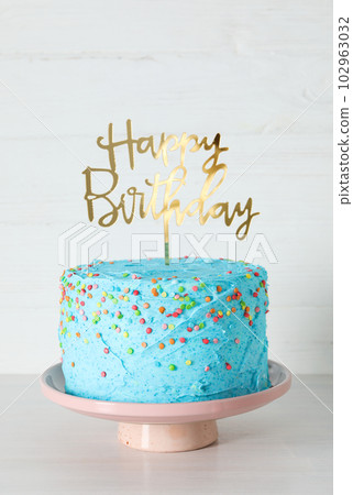 Concept of Happy Birthday, holiday Birthday cake Concept of Happy Birthday, holiday Birthday cake 102963032