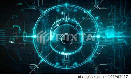 Electronic and digital access, user authentication system, technology and cybernetics, computer security system, cybersecurity, information security, encryption, data protection, Generated AI 102963427