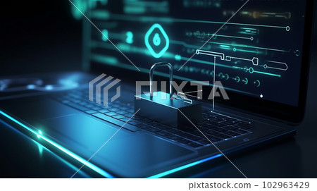 Electronic and digital access, user authentication system, technology and cybernetics, computer security system, cybersecurity, information security, encryption, data protection, Generated AI 102963429