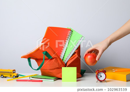 Concept of school education with school accessories Concept of school education with school accessories 102963539