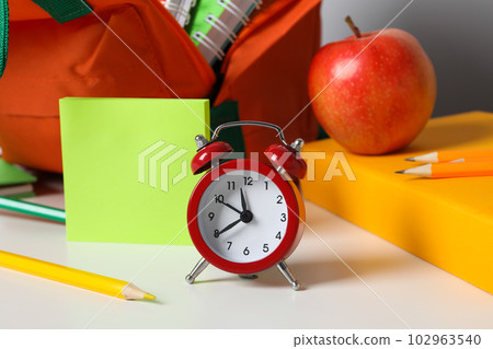 Concept of school education with school accessories Concept of school education with school accessories 102963540