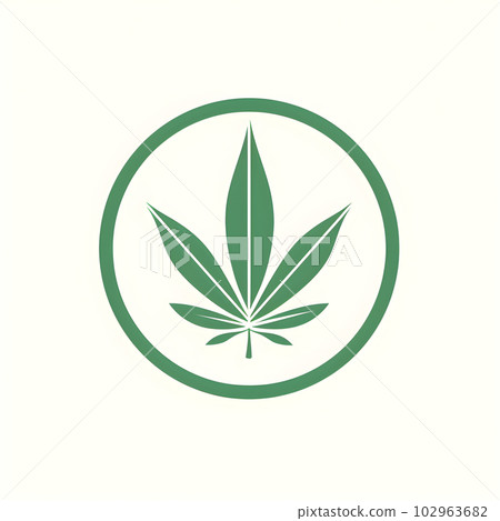 Marijuana leaf minimalistic symbol logo branding Marijuana leaf minimalistic symbol logo branding 102963682