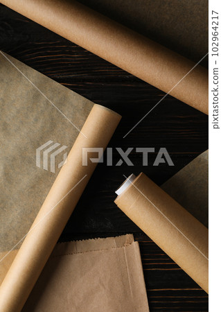 Concept of accessories for cooking and baking - baking paper Concept of accessories for cooking and baking - baking paper 102964217
