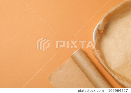 Concept of accessories for cooking and baking - baking paper Concept of accessories for cooking and baking - baking paper 102964227