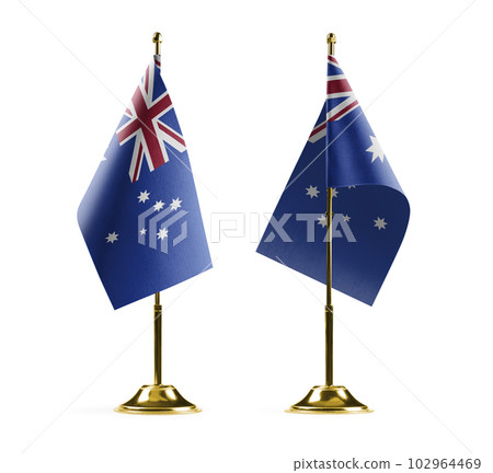 Small national flags of the Australia on a white background Small national flags of the Australia on a white background 102964469