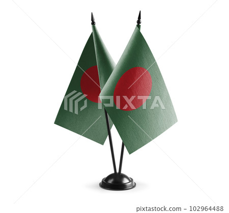 Small national flags of the Bangladesh on a white background Small national flags of the Bangladesh on a white background 102964488