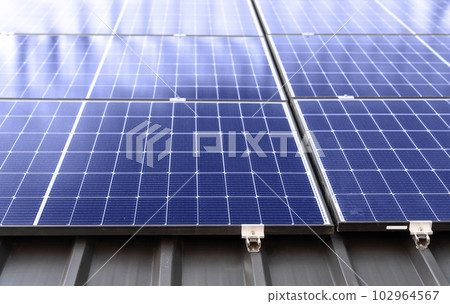 Solar panels on a roof. Solar panels on a roof. 102964567