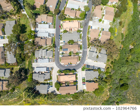 Aerial view of over San Diego, California, USA 102964766