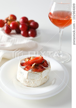 Concept of delicious French food - Camembert cheese Concept of delicious French food - Camembert cheese 102964809