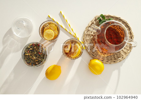 Ice tea - drink for refreshing in hot summer weather 102964940