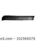 Black brush stroke isolated on a white background. Stock design element 102966078