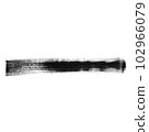 Black brush stroke isolated on a white background. Stock design element 102966079