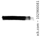 Black brush stroke isolated on a white background. Stock design element 102966081