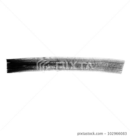 Black brush stroke isolated on a white background. Stock design element 102966083