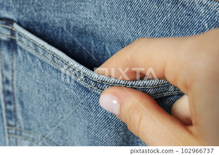 Concept of modern casual clothes - jeans, jeans trousers 102966737