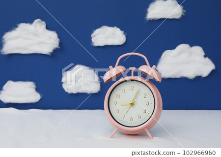 Concept of sleep and wake up with alarm clock Concept of sleep and wake up with alarm clock 102966960
