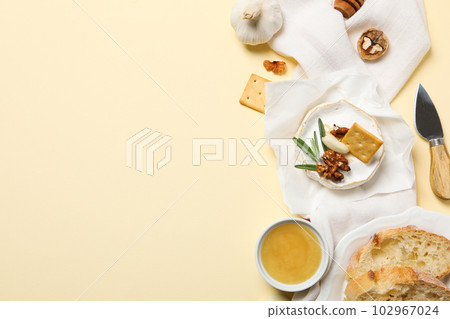 Concept of delicious French food - Camembert cheese Concept of delicious French food - Camembert cheese 102967024
