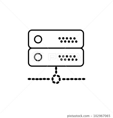 Server Vector Icon, Outline Vector illustration. 102967065