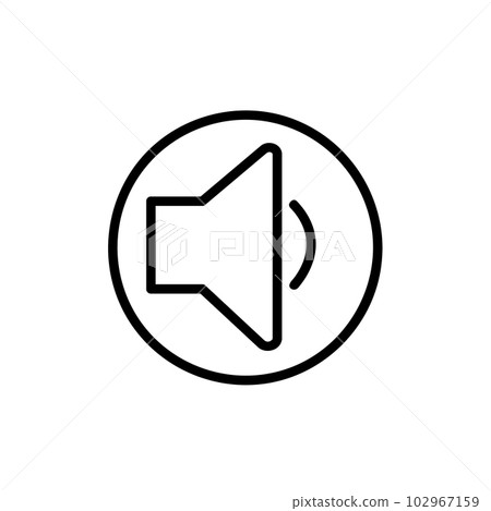Speaker Vector Icon, isolated on white Background. - Stock Illustration ...