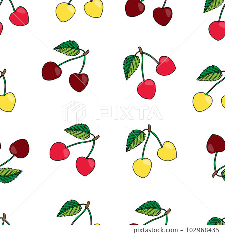pattern of sweet cherries 102968435