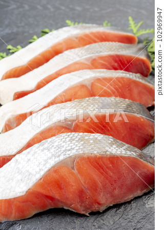Fresh and delicious salmon fillet Fresh and delicious salmon fillet 102969947