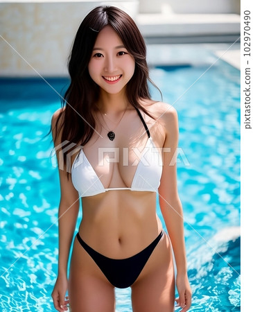 A swimsuit lady A swimsuit lady 102970490