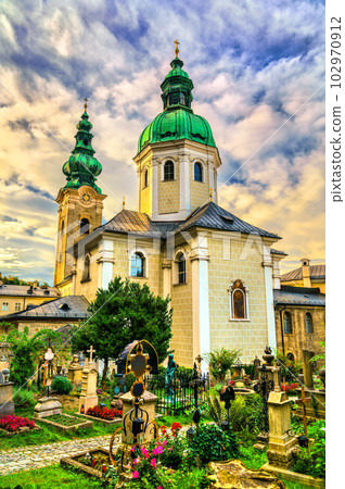 St. Peter Church with graveyard in Salzburg, Austria 102970912