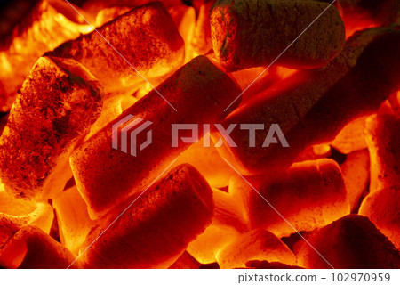 red burning charcoal material red burning charcoal material 102970959