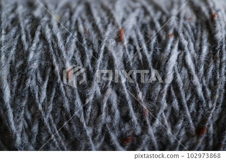 Thread, textile, gray wool, gray thread, hand knitting, knitting, handmade, handicraft, background material, blank space Thread, textile, gray wool, gray thread, hand knitting, knitting, handmade, handicraft, background material, blank space 102973868