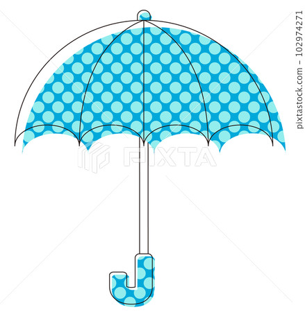 可以在雨季使用的彩色雨傘的插圖 102974271