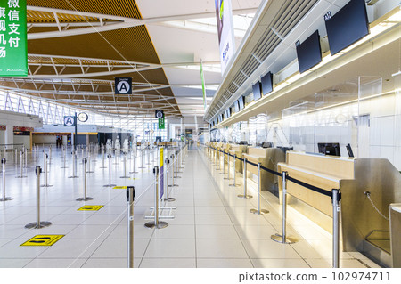 New Chitose Airport international check-in counter New Chitose Airport international check-in counter 102974711