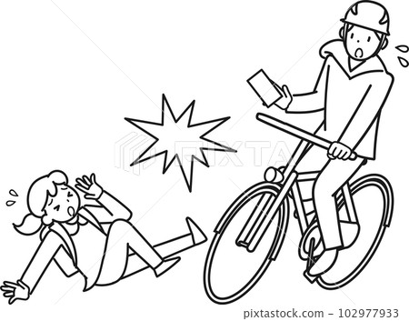一邊騎自行車一邊看智能手機引發的碰撞事故 102977933