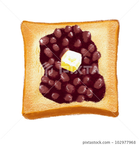 Ogura toast with butter 102977968