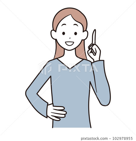 一個女人向上的插圖素材 一個女人向上的插圖素材 102978955