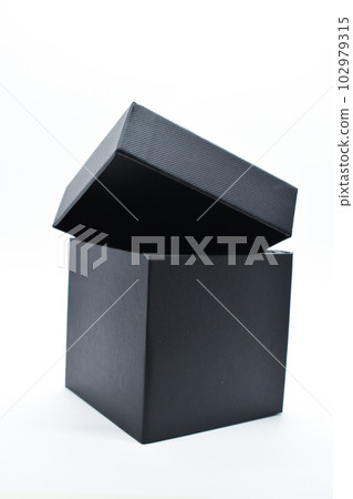 black paper box on white background, packaging industry black paper box on white background, packaging industry 102979315