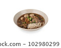 rice noodle soup with pork 102980299
