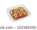 stir fried tofu with vegetables and bean sprout 102980300