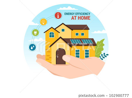 Energy Efficient at Home Vector Illustration of Smart House Technology System with Centralized Control in Flat Cartoon Hand Drawn Templates Energy Efficient at Home Vector Illustration of Smart House Technology System with Centralized Control in Flat Cartoon Hand Drawn Templates 102980777