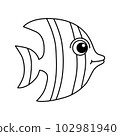 Fish cartoon vector illustration 102981940