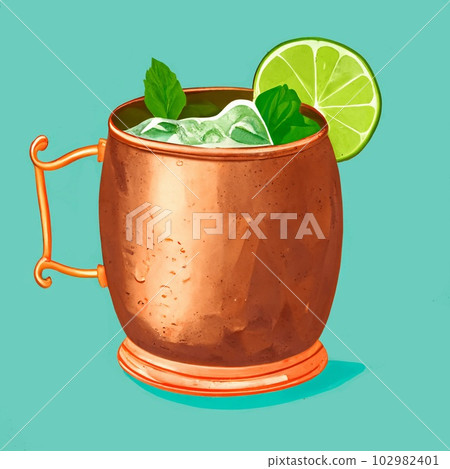 Illustration of a Moscow Mule 102982401