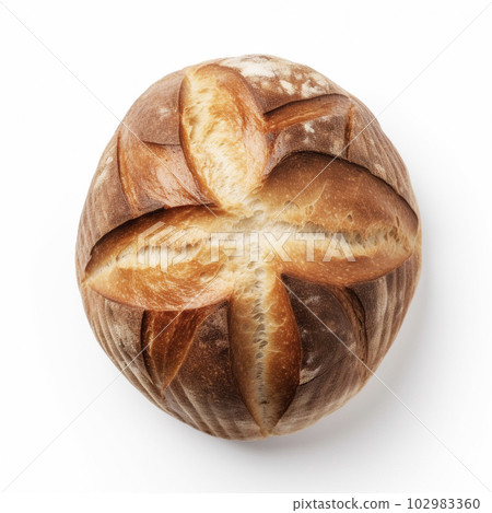 潘德康帕涅（Pain de Campagne） 鳥瞰圖 白底 AI生成圖像 Generative AI 102983360