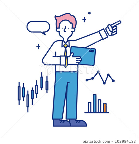 Illustration of a Man in a Quant Profession Illustration of a Man in a Quant Profession 102984158