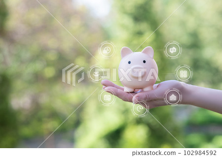 Concept of saving on time business processes. 102984592