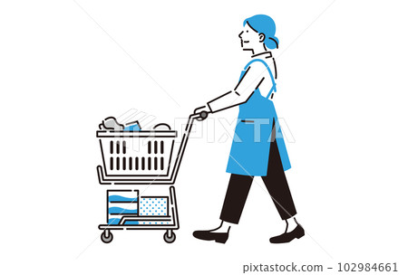 Housekeeping staff doing shopping 102984661