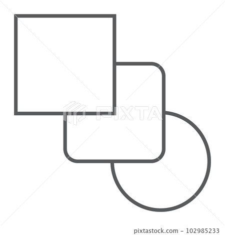 Blend tool thin line icon, tools and design, curve sign, vector graphics, a linear pattern on a white background, eps 10. Blend tool thin line icon, tools and design, curve sign, vector graphics, a linear pattern on a white background, eps 10. 102985233